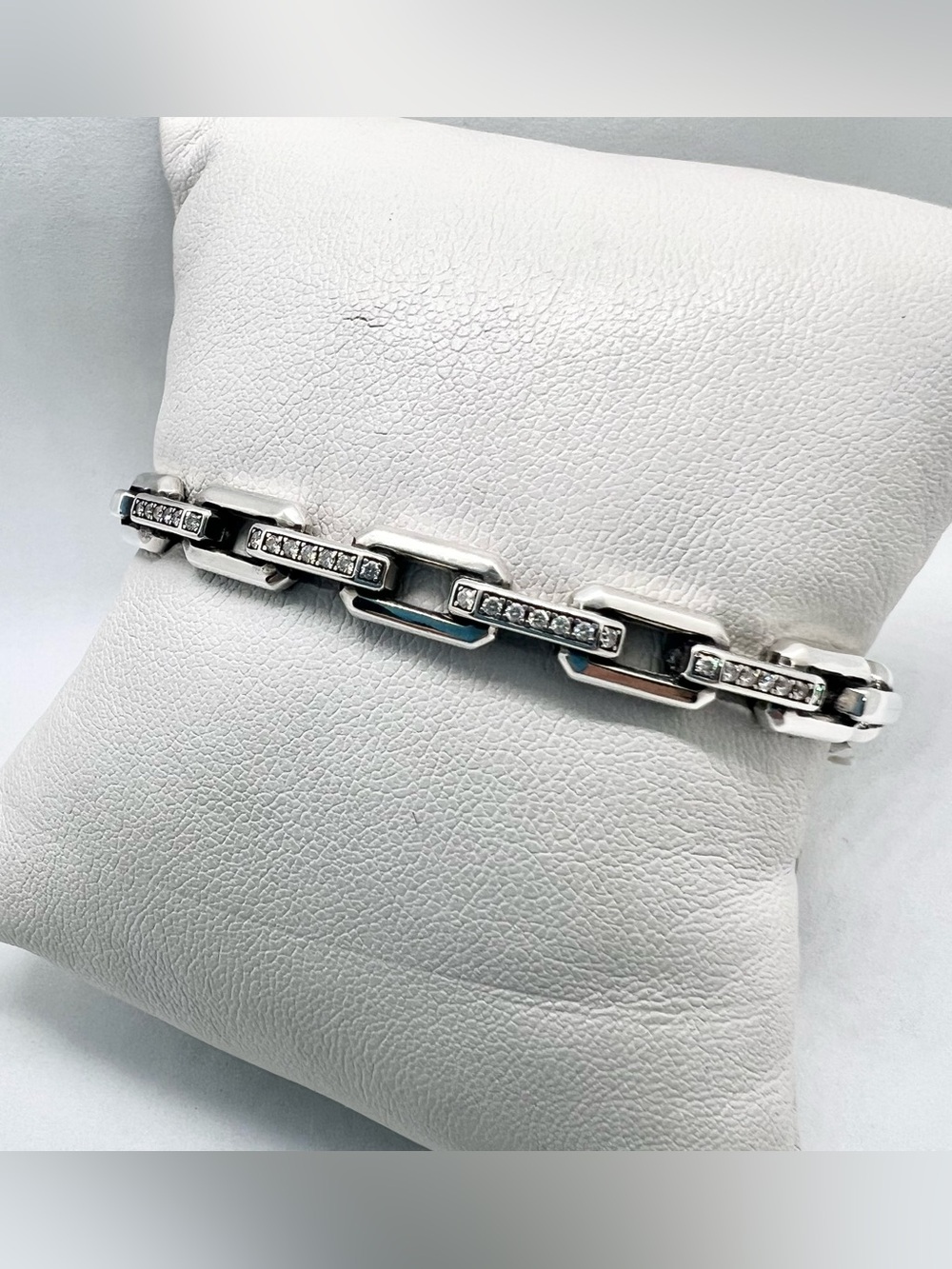 David Yurman Stax Link Bracelet with Pavé Diamonds - Picture 8 of 14